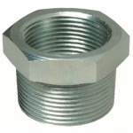 BUSH HEX REDUCING GALV STEEL BSP 10 X 6NB (3/8 X 1/8)