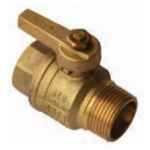 BALL VALVE BRASS (DR) C/W T-HANDLE MALE/FEM 15NB (1/2)