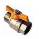 BALL VALVE GAS BRASS C/W T.HANDLE MALE/FEM (AGA APPROVED) 20NB