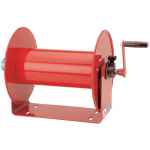 HOSE REEL OPEN 30M X 3/4 CAPACITY BARE STAINLESS STEEL HAND CRANK