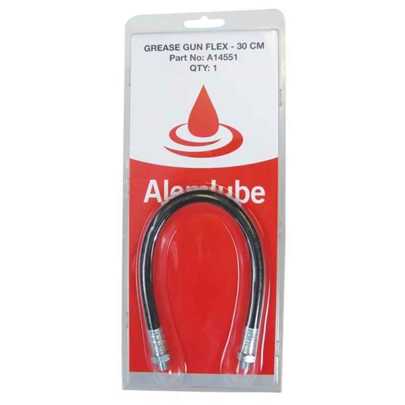 GREASE GUN FLEXIBLE EXTENSION HOSE POLYAMID 14500PSI 300MM X 1/8 BSP