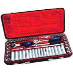 SOCKET SET 3/8 DRIVE 51PCE (6+12PT) METRIC/SAE - AUSTECH