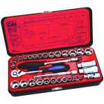 SOCKET SET 3/8 DRIVE 32PCE (6PT) METRIC/SAE - AUSTECH