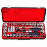 SOCKET SET 1/2DR METRIC AF 12PT 41 PCE