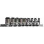SOCKET 1/4 DRIVE (RAIL) 10PCE METRIC (12PT) - AUSTECH