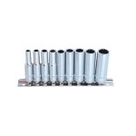 SOCKET 1/4 DRIVE (RAIL) 9PCE SAE DEEP (12PT) - AUSTECH