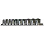 SOCKET 3/8 DRIVE (RAIL) 10PCE METRIC (6PT) - AUSTECH