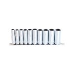 SOCKET 3/8 DRIVE (RAIL) 10PCE METRIC DEEP (12PT) - AUSTECH