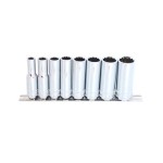 SOCKET 3/8 DRIVE (RAIL) 8PCE SAE DEEP (12PT) - AUSTECH