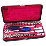 SOCKET SET 3/8 DRIVE 32PCE METRIC/SAE (12PT) - AUSTECH