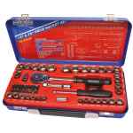 SOCKET SET 888 SERIES 1/4-3/8 DRIVE METRIC/SAE 55PCE (12PT) - AUSTECH