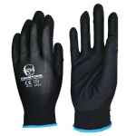 GLOVES FRONTIER BLACK NITRILE SAND FINISH SIZE:M