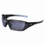 SAFETY GLASSES SMOKE POLARISED LENS BLACK FRAME FLYER MACK