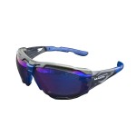SAFETY GLASSES FENDER BLUE MIRROR C/W GASKET ANTI-FOG LENS STAND. MACK