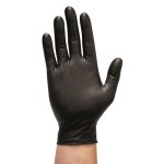 GLOVES DISPOSABLE TRACTION NITRILE BLACK SIZE XL BOX 50 MACK