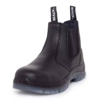 SAFETY BOOTS TRADIE SLIP ON BLACK UK SIZE 8 MACK