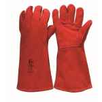 GLOVES WELDING FRONTIER RED WELDER GAUNTLET KEVLAR STITCH