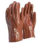 GLOVES FRONTIER PVC RED 27CM SINGLE DIP L