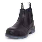 SAFETY BOOTS TRADIE SLIP ON BLACK UK SIZE 7.5 MACK