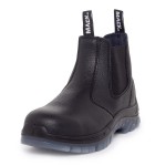 SAFETY BOOTS TRADIE SLIP ON BLACK UK SIZE 16 MACK