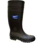 NON-SAFETY GUMBOOTS BLACK PVC/NITRILE WEATHER SEAL SLIP RESISTANT STYLE 001 SZ 12 BLUNDSTONE