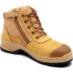 SAFETY BOOTS WHEAT NUBUCK LACE UP ZIP STYLE 7550 SZ 8.5 BLUNDSTONE