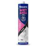WET AREA SILICONE BLACK 300GM SELLEYS