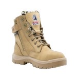 BOOT LADIES SOUTHERN CROSS SZ 8.5 STEEL TOE NITRILE SOLE ZIP JUNGLE 522761 STEEL BLUE