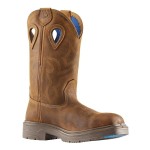 BOOT BLUE HEELER SZ 12 SOFT SQUARE TOE TPU SOLE PULL ON BROWN 810945