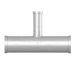 SHOULDERED END REDUCING TEE GALVANISED 100 X 50NB