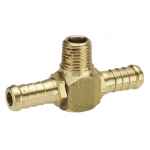 TEE 2-WAY 1/4 HOSE BARBXMALE 1/8 BSP BP12-0402