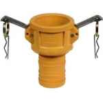CAMLOCK FEM X HOSEBARB (NYGLASS) TYPE C 40MM (1.1/2)