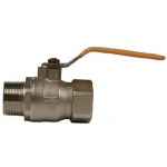 BALL VALVE LEVER BRASS AGA CERTIFIED FEMALE X MALE 25MM BSP