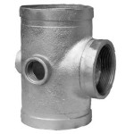 REDUCING TEE HYDRANT GALV ROLL GROOVE 4 X 3 X 2.5 BSP