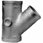 GROOVED OFFSET REDUCING TEE GALVANISED 100 X 100 X 80NB