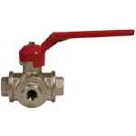 BALL VALVE 3-WAY BRASS L PORT 20MM BSP