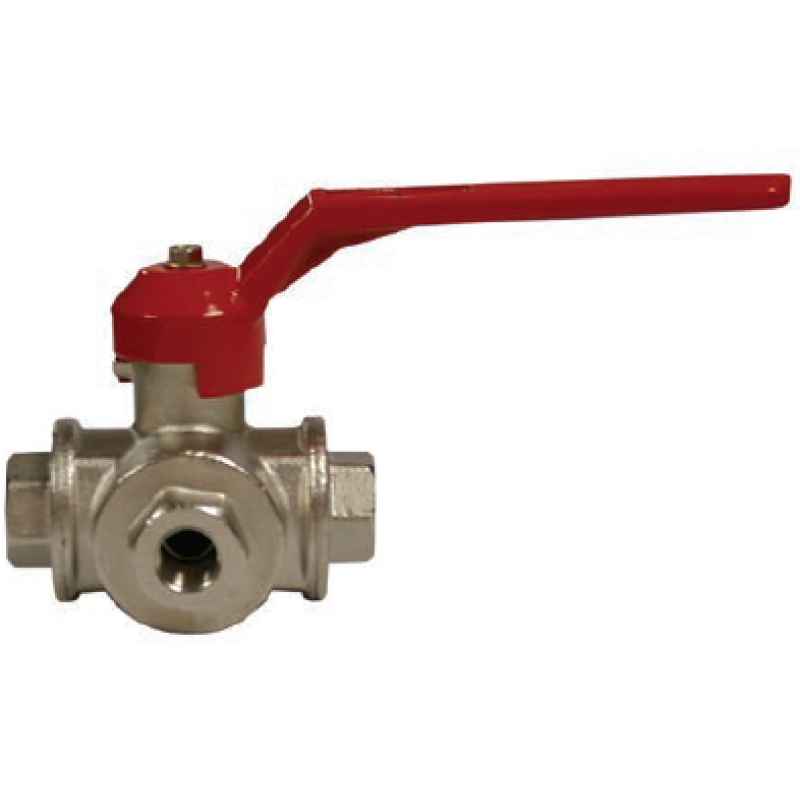 BALL VALVE 3WAY BRASS L PORT 15MM BSP Integrated Industrial