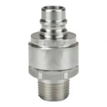 DQC V-SERIES SNAP-TITE H/IH INTERCHANGE VALVED MALE PLUG V4M4-SS