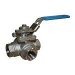 BALL VALVE 3-WAY STAINLESS STEEL L PORT 25MM BSP