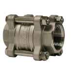 3 PIECE INLINE STAINLESS STEEL CHECK VALVE 50MM BSP SS3P050-SCV
