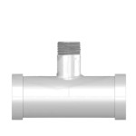 SHOULDERED END REDUCING TEE 100NB X 2 MALE BSP OUTLET GALVANISED