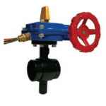 MONITORED IRON BUTTERFLY VALVE GROOVED GEAR 100NB