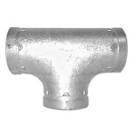 GROOVED END TEE SHORT STYLE 110 GALVANISED 250NB