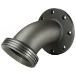 ONE PIECE FLANGE X FEMALE HAMMER UNION 45DEG ELBOW ADAPTER