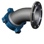 ONE PIECE FLANGE X MALE HAMMER UNION 45DEG ELBOW ADAPTER