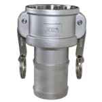 CAMLOCK FEM X MALE HOSE BARB (ALU) TYPE C 100MM (4)