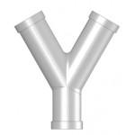 SHOULDERED END Y PIECE GALVANISED 100NB