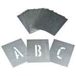 STENCIL ZINC 50MM LETTERS A-Z SET 13810150 DYMARK