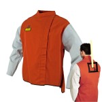 WELDING JACKET WAKATAC C/W CHROME LEATHER SLEEVES & HARNESS ACCESS 3XL