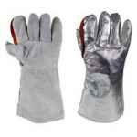 GLOVES KEVLAR ALUMINISED LEATHER PALM WOOL LINED